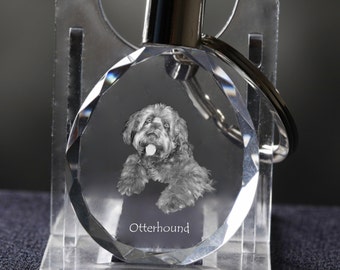 Otterhound   , Dog Crystal Keyring, Keychain, High Quality, Exceptional Gift . Dog keyring for dog lovers