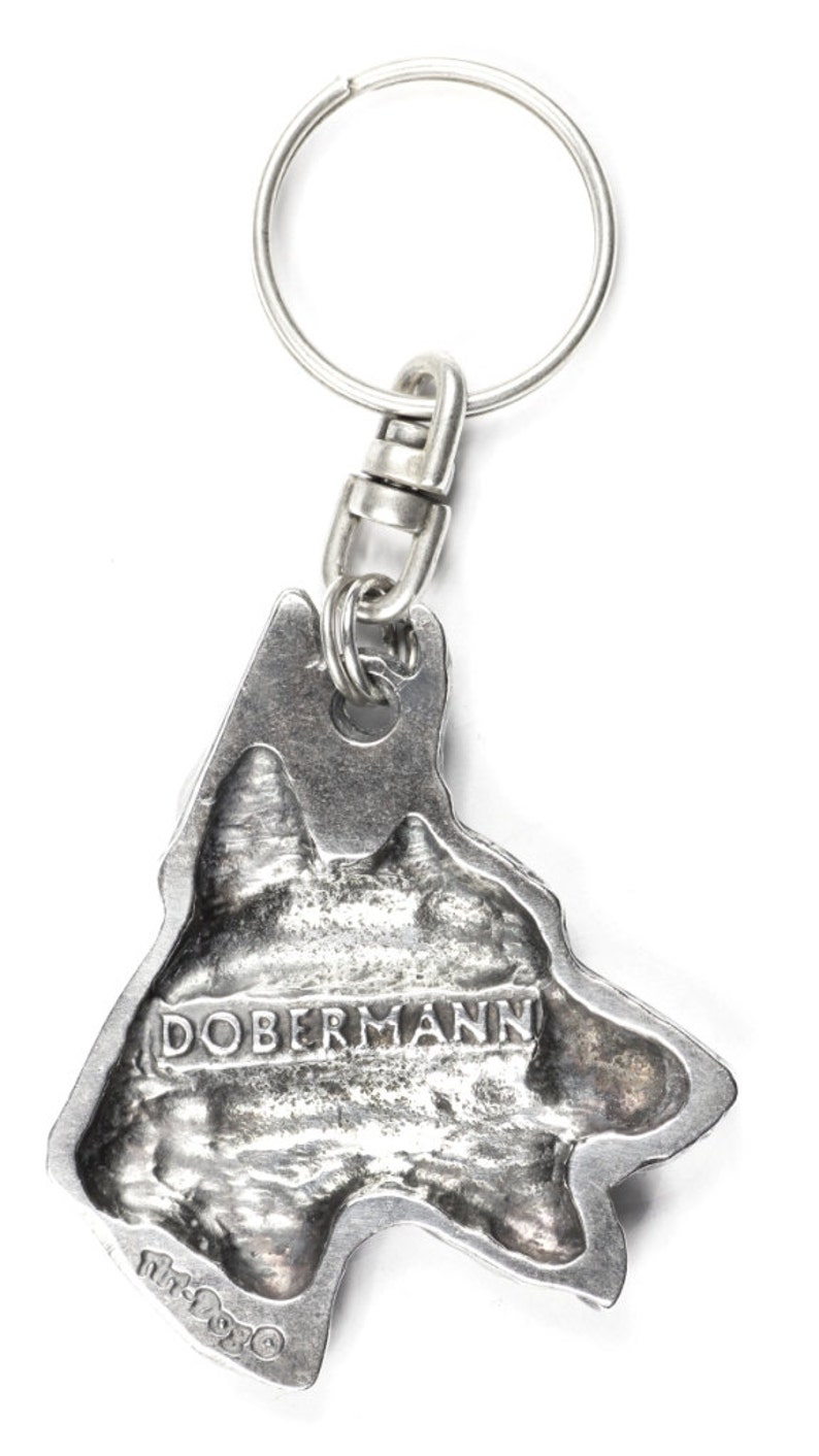 NEW, Doberman Pinscher, dog keyring, key holder, in casket, limited edition, ArtDog . Dog keyring for dog lovers image 5