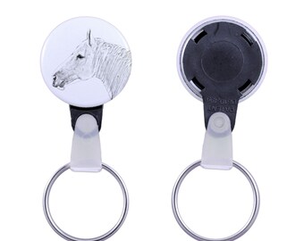 Keyring with a horse - Boulonnais