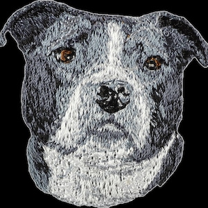 Bulldog americano - Bordado con una imagen de un perro de raza.