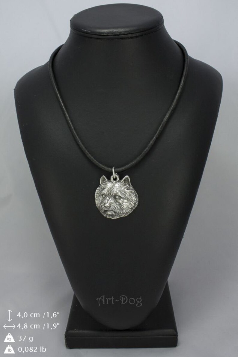 ArtDog Limited Edition Prestige Set Norwich Terrier Dog Keyring and Necklace in Casket