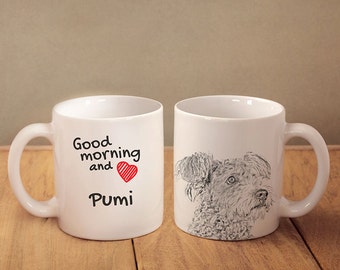 Pumi - a mug with a dog. "Good morning and love...". High quality ceramic mug. NEW COLLECTION! Dog Lover Gift, Christmas Gift