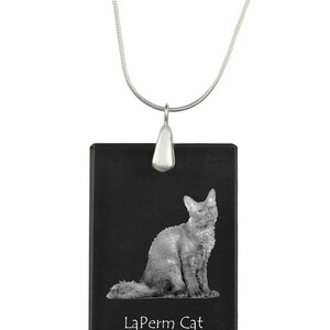LaPerm, cat Crystal Pendant, SIlver Necklace 925, High Quality, Exceptional Gift, Collection!