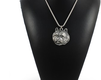 NEW, Norwich Terrier, dog necklace, silver cord 925, limited edition, ArtDog