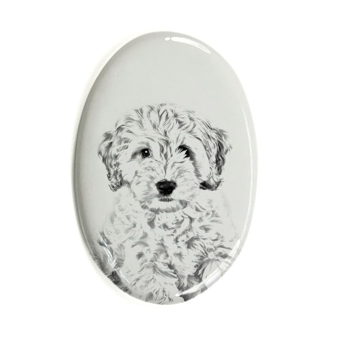 Cockapoo Gravestone Oval Ceramic Tile With an Image of a - Etsy