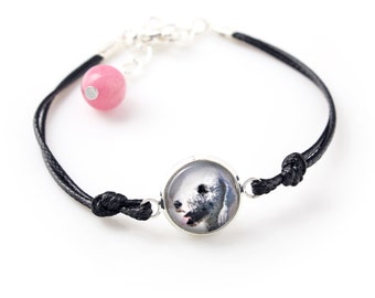 Bedlington Terrier. Bracelet for people who love dogs. Photojewelry. Handmade.