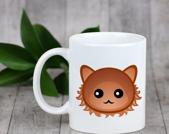 Enjoying a cup with my cat LaPerm - a mug with a cute cat