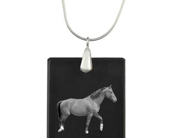 Selle français,  Horse Crystal Pendant, SIlver Necklace 925, High Quality, Exceptional Gift, Collection!