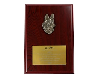 German Shepherd Memorial Board, Cold Cast Bronze Plaque, Dog Loss Board, Home and Office Decor, Dog Memorial