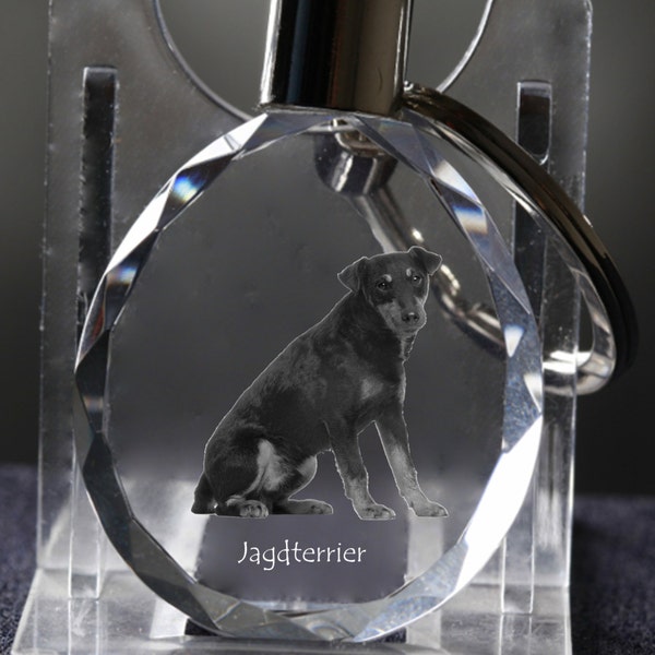 Jagdterrier    , Dog Crystal Keyring, Keychain, High Quality, Exceptional Gift . Dog keyring for dog lovers