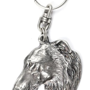 NEW, Borzoi, Russian Wolfhound, dog keyring, key holder, limited edition, ArtDog . Dog keyring for dog lovers