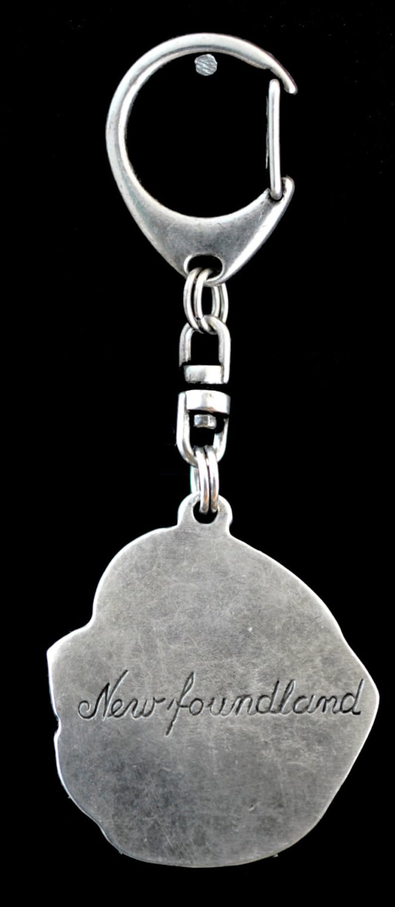 limited edition NEW The Gentle Giant Newfie Newf dog keyring and necklace in casket ArtDog Newfoundland ELEGANCE set