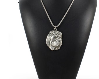NEW, Shar-Pei, Chinese Shar-Pei, dog necklace, silver chain 925, limited edition, ArtDog