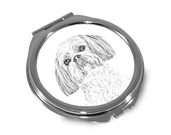 Shih Tzu - Pocket mirror with the image of a dog.