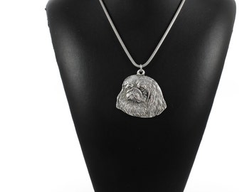 NEW, Pekingese, dog necklace, silver chain 925, limited edition, ArtDog