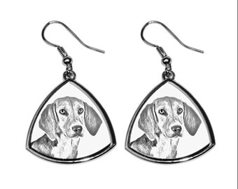 Harrier - NEW collection of earrings with images of purebred dogs, unique gift