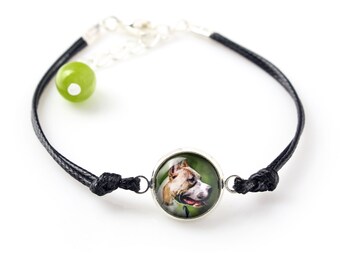 Pit Bull Terrier. Bracelet for people who love dogs. Photojewelry. Handmade.