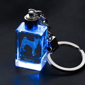 Basenji, Dog Crystal Keyring, Keychain, High Quality, Exceptional Gift . Dog keyring for dog lovers