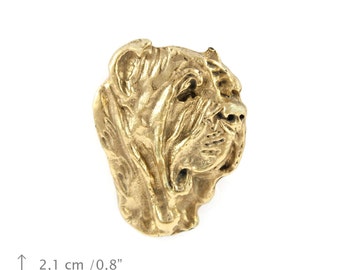 Mastino Napolitano, Neapolitan Mastiff (head), millesimal fineness 999, dog pin, limited edition, ArtDog