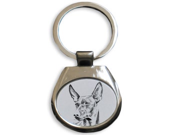 Cirneco dell'Etna - NEW collection of keyrings with images of purebred dogs, unique gift, sublimation . Dog keyring for dog lovers