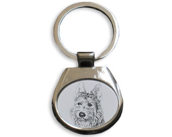 Berger Picard- NEW collection of keyrings with images of purebred dogs, unique gift, sublimation . Dog keyring for dog lovers