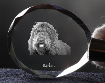 Barbet   , Dog Crystal Keyring, Keychain, High Quality, Exceptional Gift . Dog keyring for dog lovers