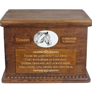 Shire Horse grote urn voor paardenas, gepersonaliseerd gedenkteken met foto, aangepaste paardenurn, paardengedenkteken, grote urn voor paard