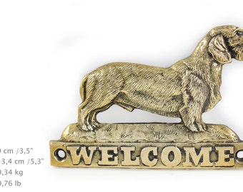 Dachshund (wirehaired), dog welcome, hanging decoration, limited edition, ArtDog