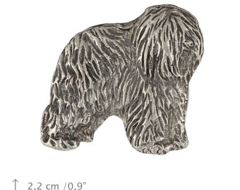 Polish Lowland Sheepdog, dog pin, limited edition, ArtDog