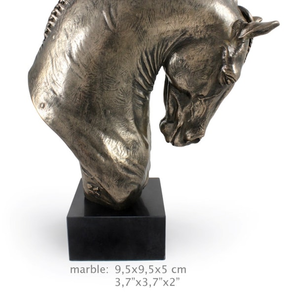 Cheval andalou, statue de marbre de cheval, édition limitée, ArtDog