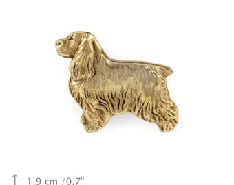 English Cocker Spaniel, millesimal fineness 999, dog pin, limited edition, ArtDog