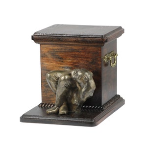 Urne pour les cendres de chien avec une statue debout -Bouledogue Anglais, ART-DOG