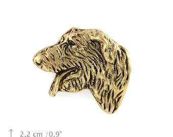 Irish Wolfhound (head), millesimal fineness 999, dog pin, limited edition, ArtDog