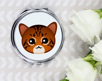 A pocket mirror with a Toyger cat. A new collection with the cute Art-Dog cat