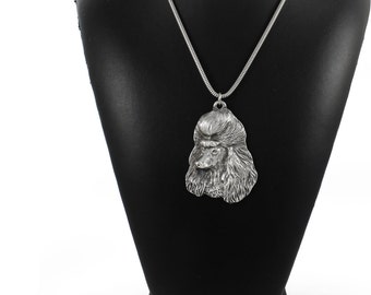 NEW, Poodle, dog necklace, silver cord 925, limited edition, ArtDog