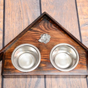 A dog’s bowls with a relief from ARTDOG collection - Dachshund