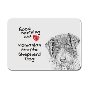 Romanian Mioritic Shepherd Dog , A mouse pad with the image of a dog. Collection image 1