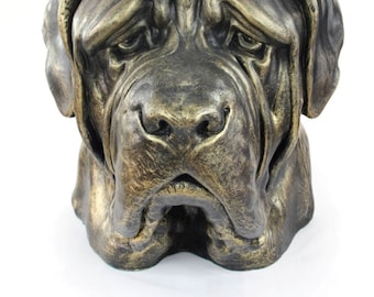 Urn for dog ashes - ENGLISH MASTIF statue. ArtDog Collection Cremation box, Custom urn.