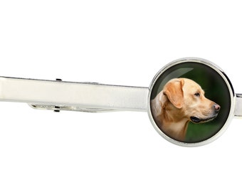 Labrador Retriever. Tie clip for dog lovers. Photo jewellery. Men's jewellery. Handmade