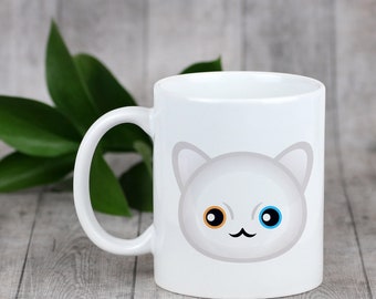 Enjoying a cup with my cat Khao Manee - a mug with a cute cat