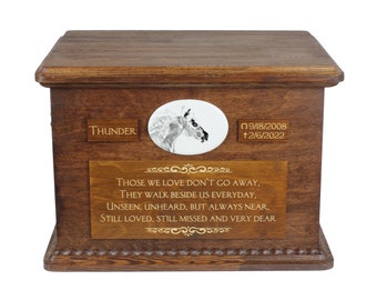 Falabella Big Urn for Horse Ashes, Personalized Memorial with photo, Custom horse urn, Horse Memorial, Big urn for horse