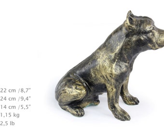 American Staffordshire Terrier, dog sitting statue, limited edition, ArtDog