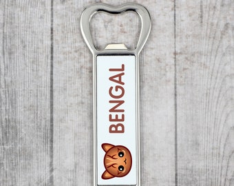 A beer bottle opener with a Bengal cat. A new collection with the cute Art-Dog cat