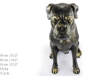 Boxer (sitting), dog natural size statue, limited edition, ArtDog