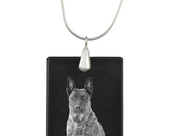 Dutch Shepherd Dog,  Dog Crystal Pendant, SIlver Necklace 925, High Quality, Exceptional Gift, Collection!