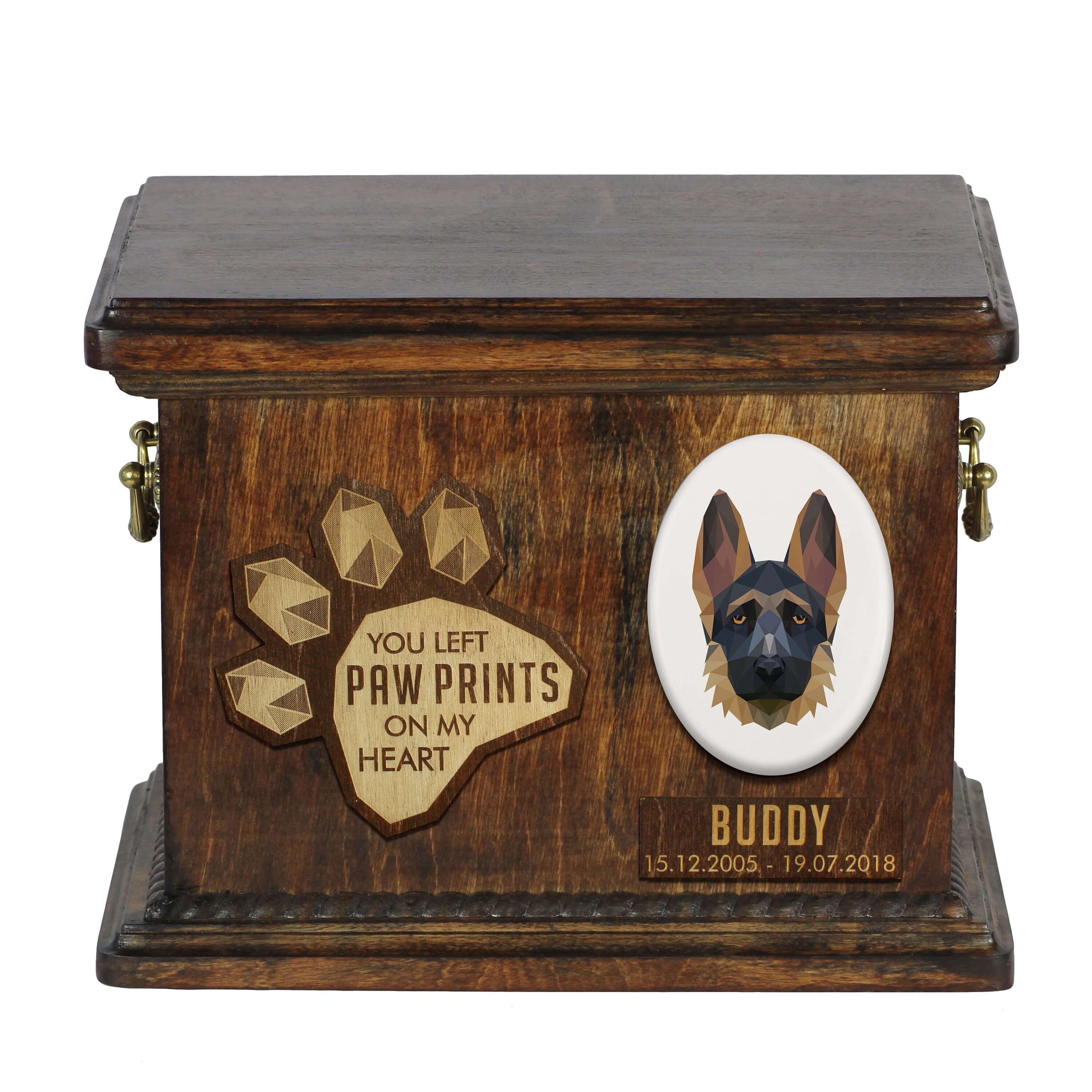 German shepherd cremation hot sale urn