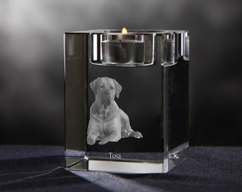 Tosa - crystal candlestick with dog, souvenir, decoration, limited edition, Collection