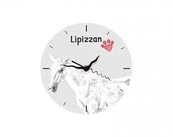 Lipizzan, Free standing MDF floor clock with an image of a horse.