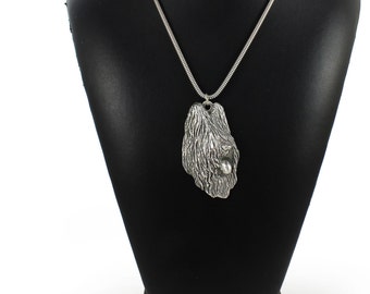 NEW, Briard (long head), dog necklace, silver cord 925, limited edition, ArtDog