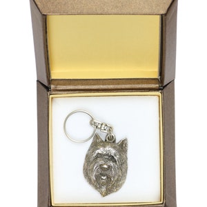 NEW, Cairn Terrier (front), dog keyring, key holder, in casket, limited edition, ArtDog . Dog keyring for dog lovers